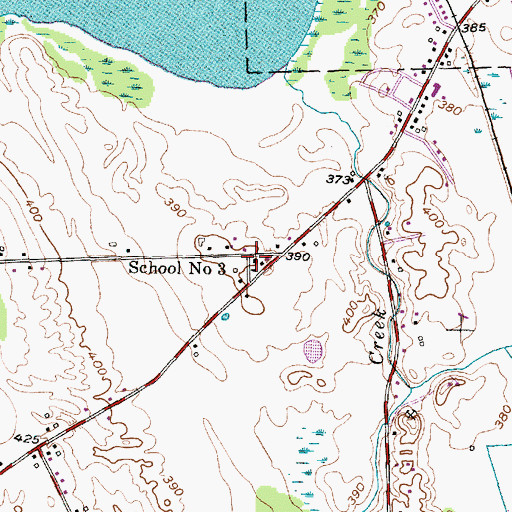 Topographic Map of School Number 3 (historical), NY