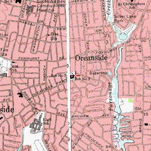 Topographic Map of Oaks School 3, NY