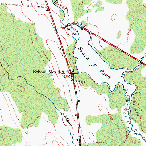 Topographic Map of School Number 3 (historical), NY