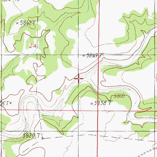 Topographic Map of Prairie Wash, AZ