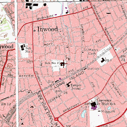Topographic Map of School Number 4, NY
