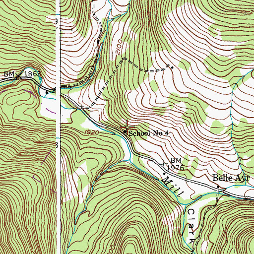 Topographic Map of School Number 4 (historical), NY