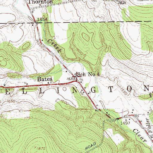 Topographic Map of School Number 4 (historical), NY