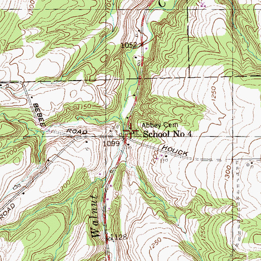 Topographic Map of School Number 4 (historical), NY