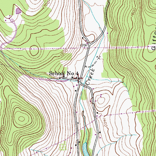 Topographic Map of School Number 4 (historical), NY