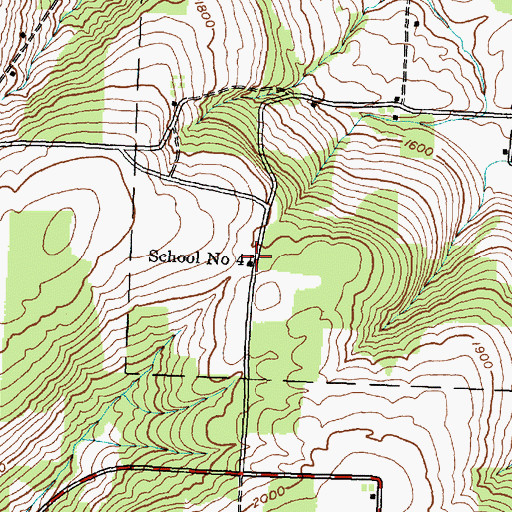 Topographic Map of School Number 4 (historical), NY