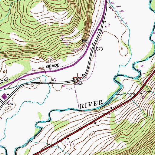 Topographic Map of School Number 4 (historical), NY
