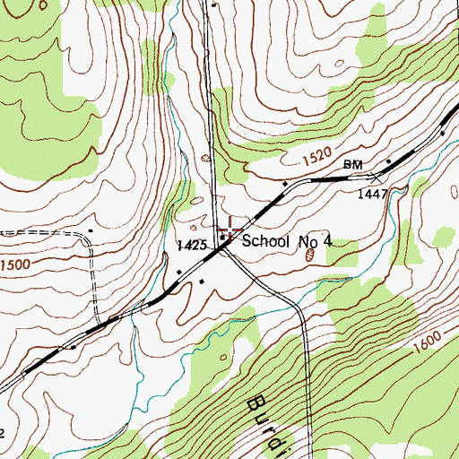 Topographic Map of School Number 4 (historical), NY