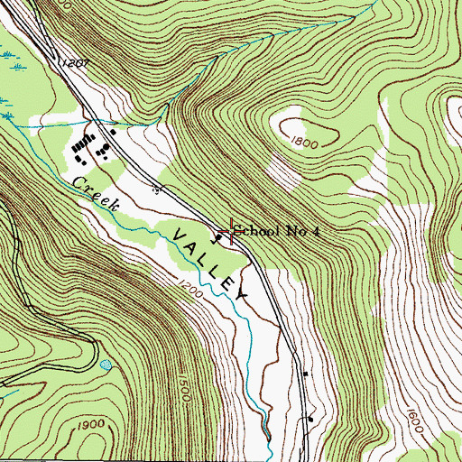Topographic Map of School Number 4 (historical), NY