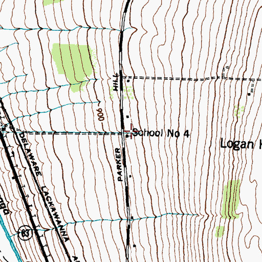 Topographic Map of School Number 4 (historical), NY