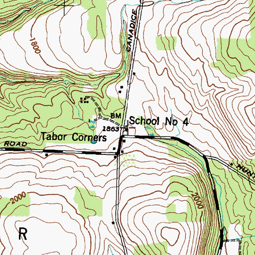 Topographic Map of School Number 4 (historical), NY