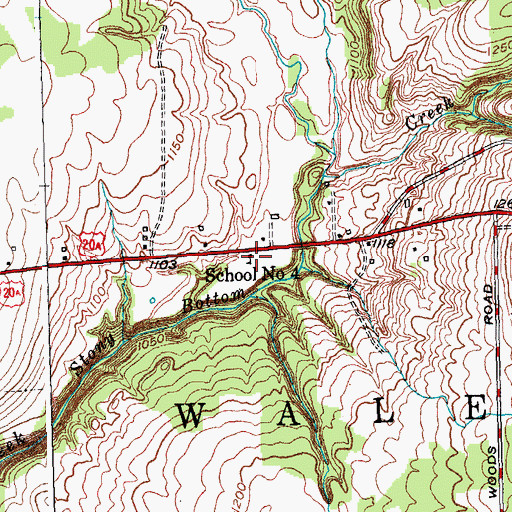 Topographic Map of School Number 4 (historical), NY