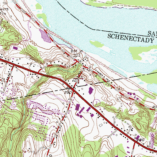 Topographic Map of School Number 4 (historical), NY
