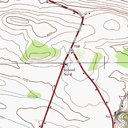 Topographic Map of School Number 4 (historical), NY