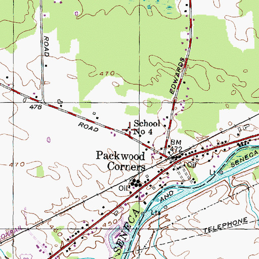 Topographic Map of School Number 4 (historical), NY