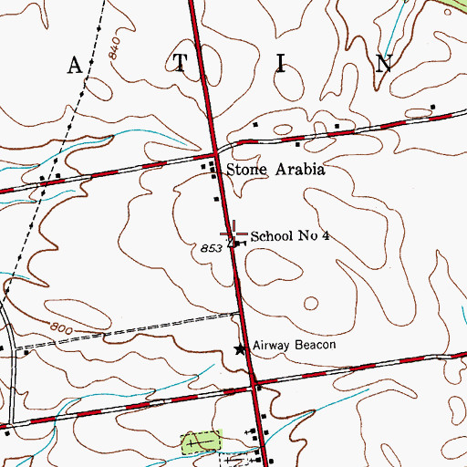 Topographic Map of School Number 4 (historical), NY