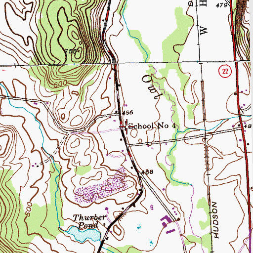 Topographic Map of School Number 4 (historical), NY