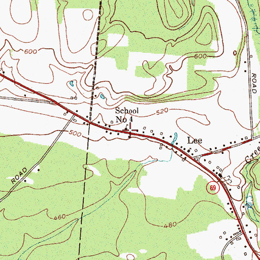 Topographic Map of School Number 4 (historical), NY