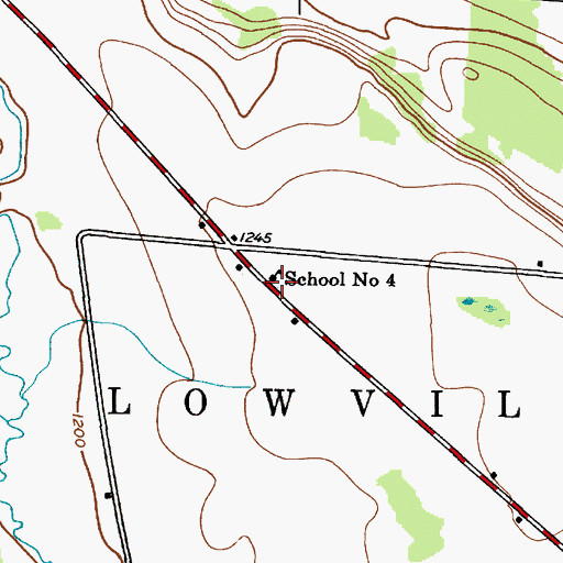Topographic Map of School Number 4 (historical), NY