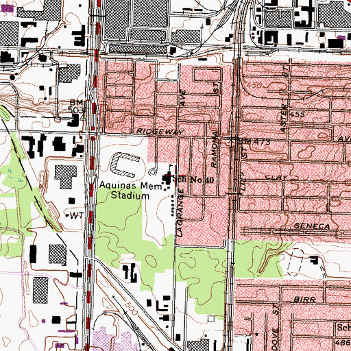 Topographic Map of School Number 40, NY