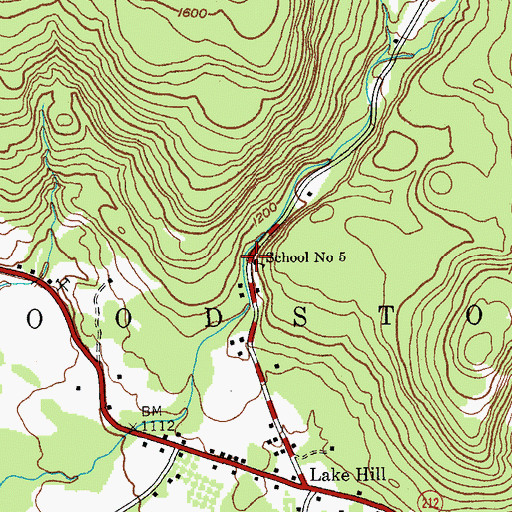 Topographic Map of School Number 5 (historical), NY