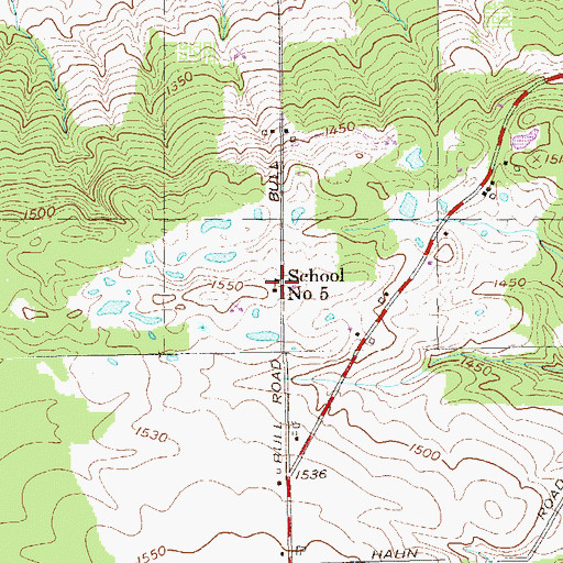 Topographic Map of School Number 5 (historical), NY