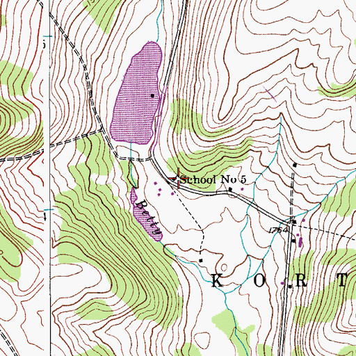 Topographic Map of School Number 5 (historical), NY