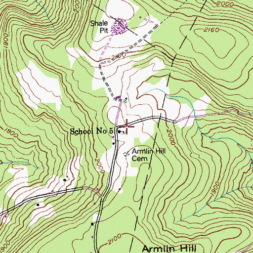 Topographic Map of School Number 5 (historical), NY