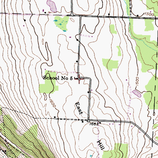 Topographic Map of School Number 5 (historical), NY