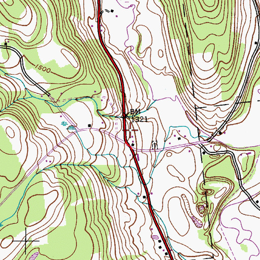 Topographic Map of School Number 5 (historical), NY