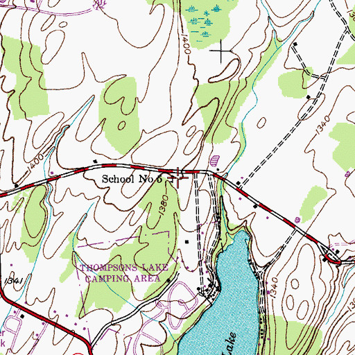 Topographic Map of School Number 5 (historical), NY