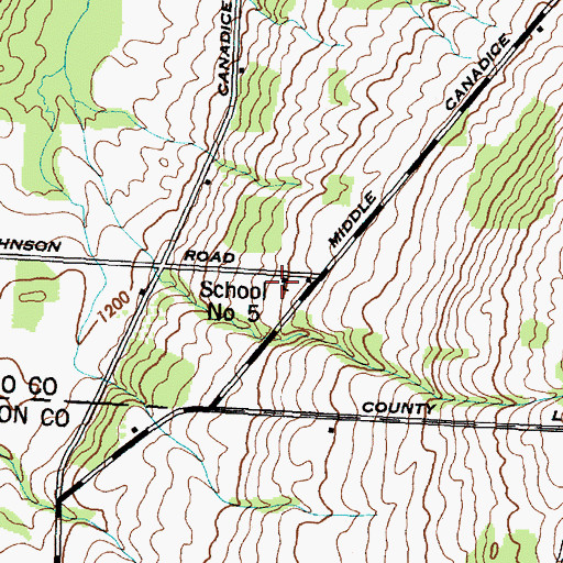 Topographic Map of School Number 5 (historical), NY