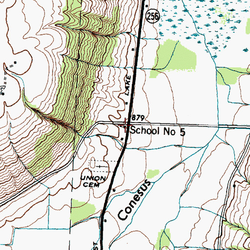 Topographic Map of School Number 5 (historical), NY