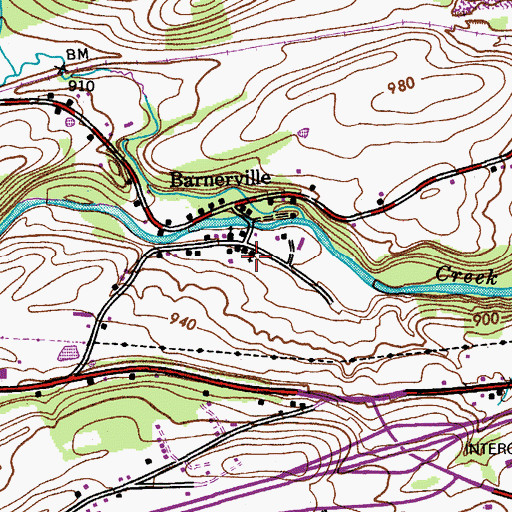 Topographic Map of School Number 5 (historical), NY