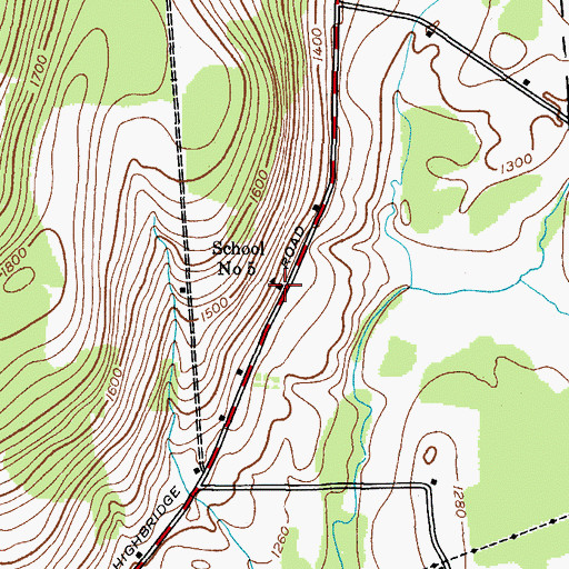 Topographic Map of School Number 5 (historical), NY