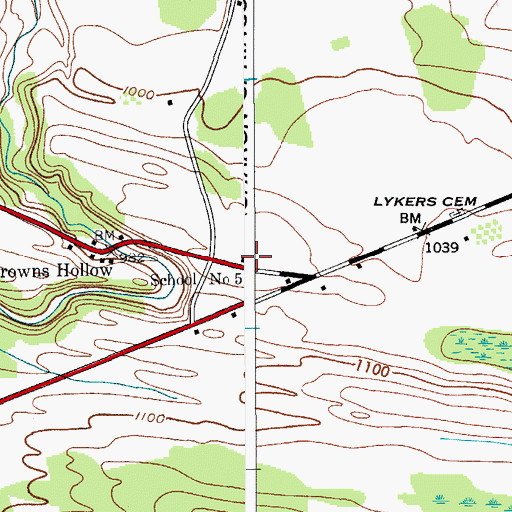 Topographic Map of School Number 5 (historical), NY