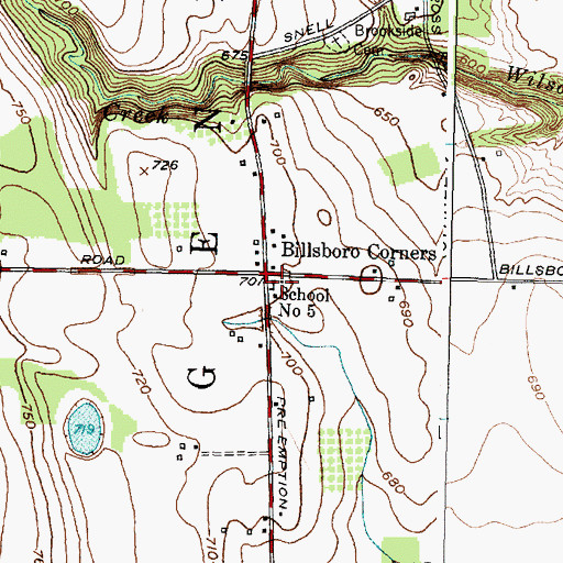 Topographic Map of School Number 5 (historical), NY