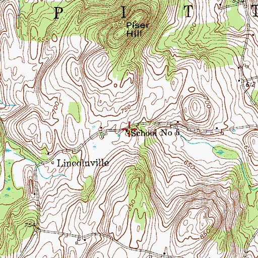 Topographic Map of School Number 5 (historical), NY