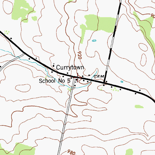 Topographic Map of School Number 5 (historical), NY