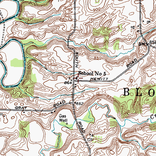 Topographic Map of School Number 5 (historical), NY
