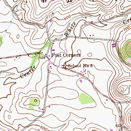Topographic Map of School Number 5 (historical), NY