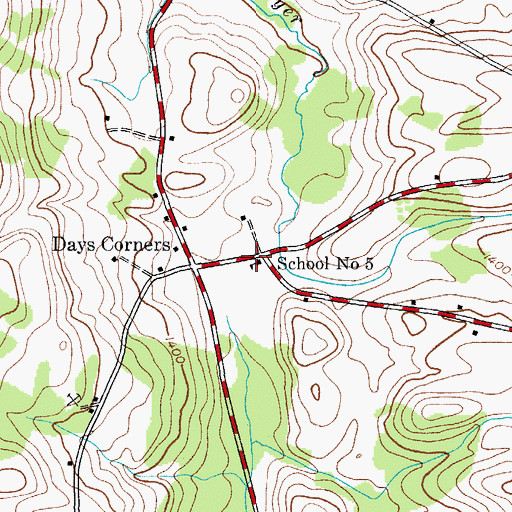 Topographic Map of School Number 5 (historical), NY