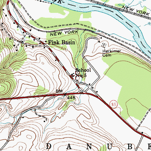 Topographic Map of School Number 5 (historical), NY