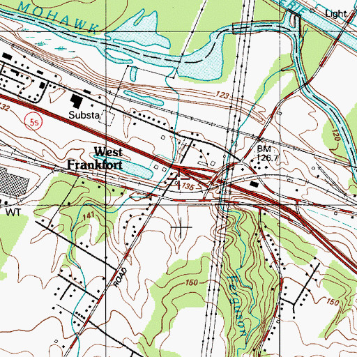 Topographic Map of School Number 5 (historical), NY