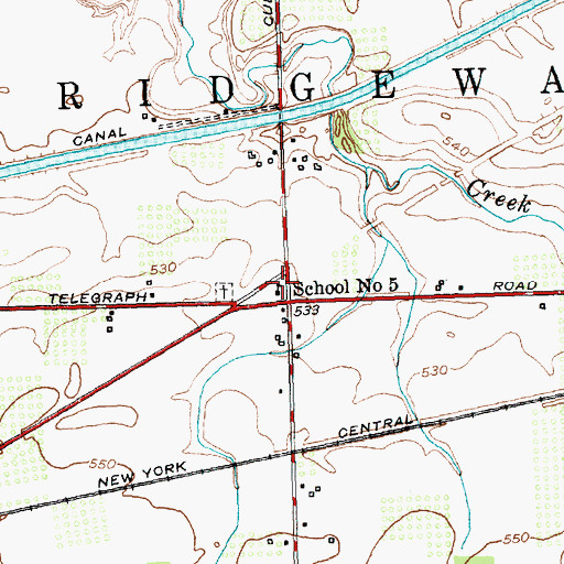 Topographic Map of School Number 5 (historical), NY