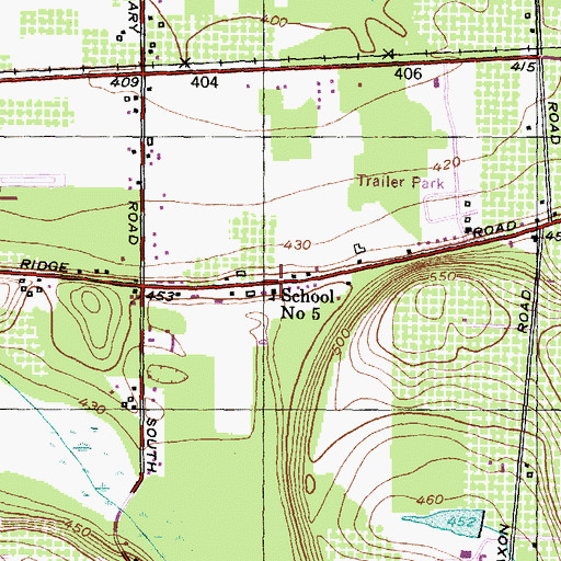 Topographic Map of School Number 5 (historical), NY
