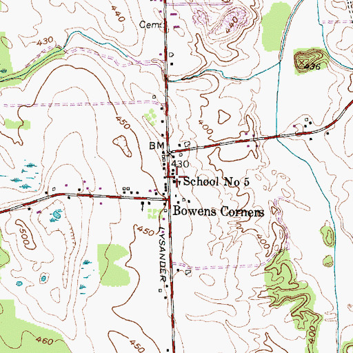 Topographic Map of School Number 5 (historical), NY