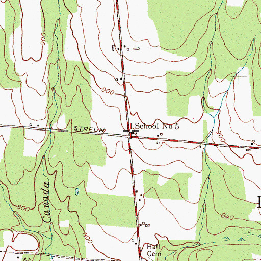 Topographic Map of School Number 5 (historical), NY