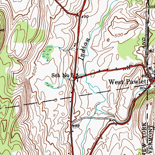 Topographic Map of School Number 5 (historical), NY