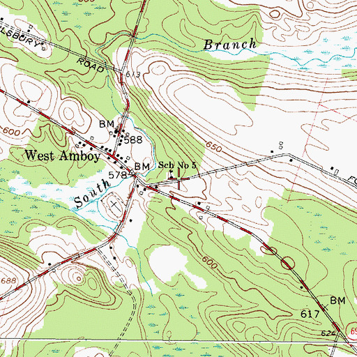 Topographic Map of School Number 5 (historical), NY